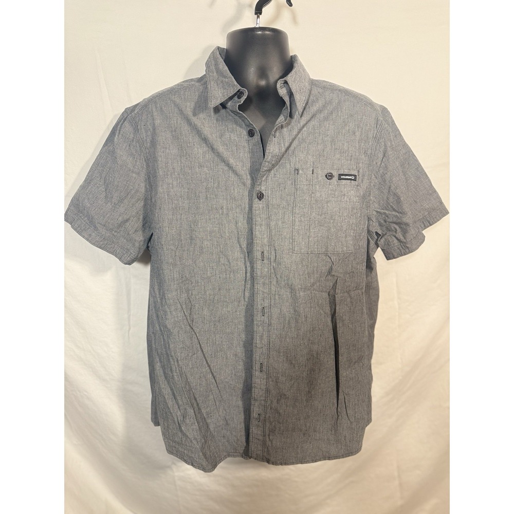 Wolverine Men's Grayson II Chambray Gray Shirt Stretch Pocket Size XL‎